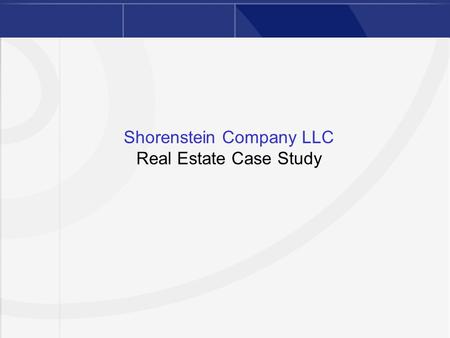 Shorenstein Company LLC Real Estate Case Study. Return Expectations Office Cap Rates versus Interest Rates CBD CapMajor Market CBD CapTen-Year Treasury30-Day.