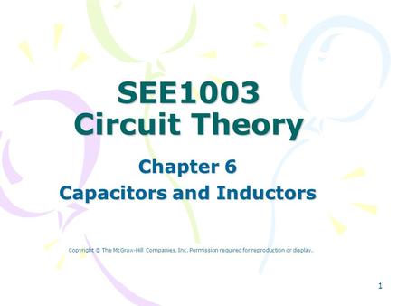 Chapter 6 Capacitors and Inductors