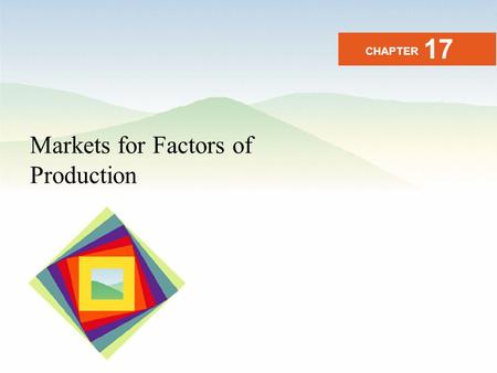 17 Markets for Factors of Production