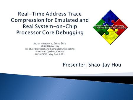 Presenter: Shao-Jay Hou. In the multicore era, capturing execution traces of processors is indispensable to debugging complex software. The inability.
