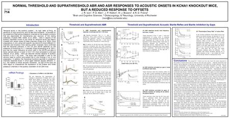NORMAL THRESHOLD AND SUPRATHRESHOLD ABR AND ASR RESPONSES TO ACOUSTIC ONSETS IN KCNA1 KNOCKOUT MICE, BUT A REDUCED RESPONSE TO OFFSETS J. R. Ison 1, P.
