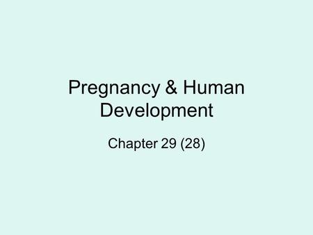 Pregnancy & Human Development Chapter 29 (28). Fertilization: It’s all in the timing! Oocyte is only viable for ~ 24 hours. Sperm is viable for 12 – 24.