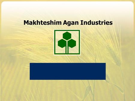 Makhteshim Agan Industries. 1 Agenda Overview of 2007 results 2007 business environment Change and efficiency plan update.
