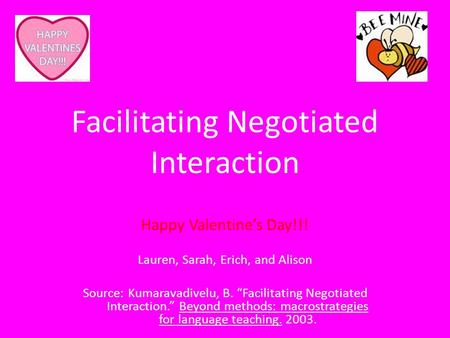 Facilitating Negotiated Interaction