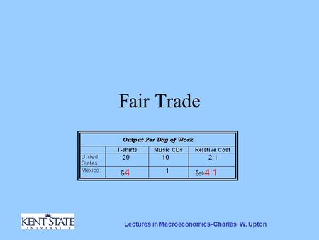 Lectures in Macroeconomics- Charles W. Upton Fair Trade.