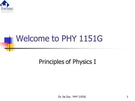Principles of Physics I