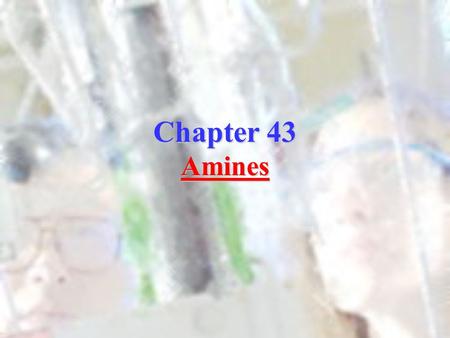 Chapter 43 Amines.