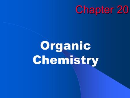 Chapter 20 Organic Chemistry. EXIT Copyright © by McDougal Littell. All rights reserved.2 Figure 20.1: Methane is a tetrahedral molecule.