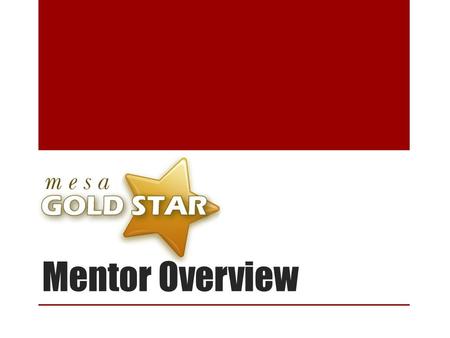 Mentor Overview.