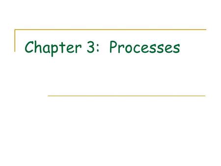 Chapter 3: Processes. Process Concept Process Scheduling Operations on Processes Cooperating Processes Interprocess Communication Communication in Client-Server.