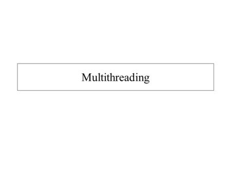 Multithreading. Introduction Performing operations concurrently (in parallel) –We can walk, talk, breathe, see, hear, smell... all at the same time –Computers.