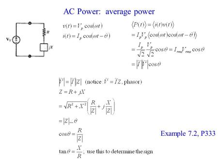 AC Power: average power