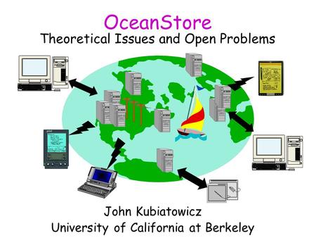 OceanStore Theoretical Issues and Open Problems John Kubiatowicz University of California at Berkeley.