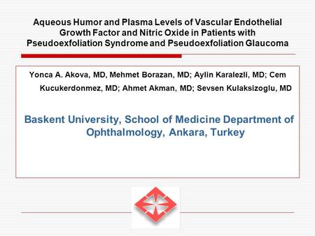 Aqueous Humor and Plasma Levels of Vascular Endothelial Growth Factor and Nitric Oxide in Patients with Pseudoexfoliation Syndrome and Pseudoexfoliation.