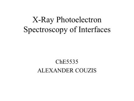 X-Ray Photoelectron Spectroscopy of Interfaces