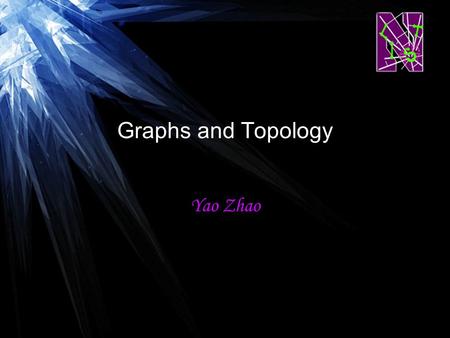 Graphs and Topology Yao Zhao. Background of Graph A graph is a pair G =(V,E) –Undirected graph and directed graph –Weighted graph and unweighted graph.
