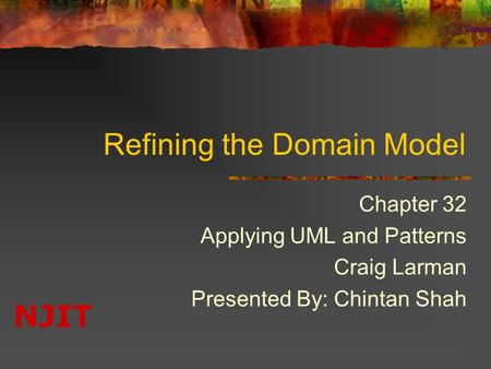 Refining the Domain Model