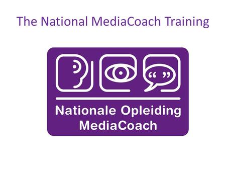 The National MediaCoach Training. Medialiteracy for professionals.
