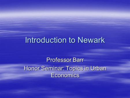 Introduction to Newark