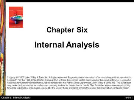 Internal Analysis Chapter Six
