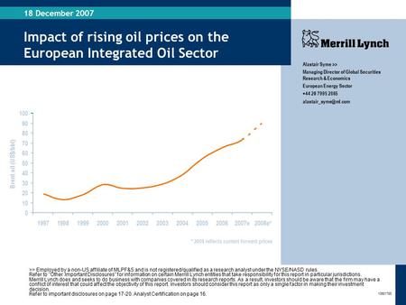 Impact of rising oil prices on the European Integrated Oil Sector