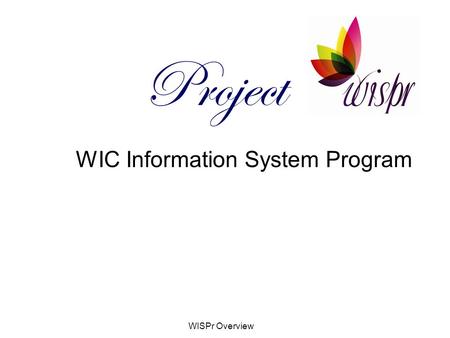 WIC Information System Program