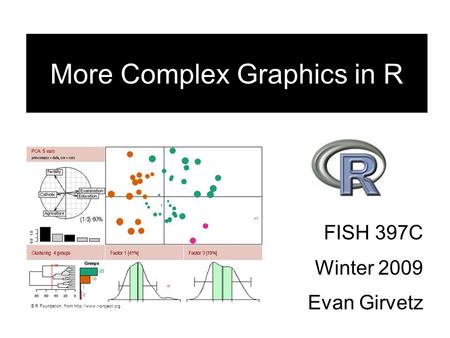 FISH 397C Winter 2009 Evan Girvetz More Complex Graphics in R © R Foundation, from