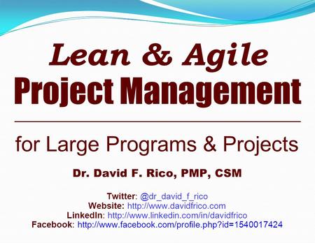 Lean & Agile Project Management