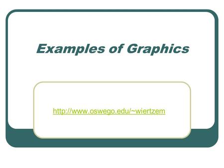 Examples of Graphics