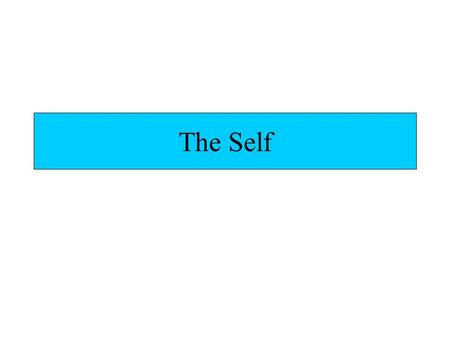 The Self. Why Self-concept Not enough to know demographics Important to consider: –How a product fits a consumer’s self-concept –How a product makes consumers.