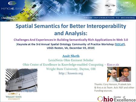 Citation Semantic Provenance: Trusted Biomedical Data Integration Spatial Semantics for Better Interoperability and Analysis: Challenges And Experiences.