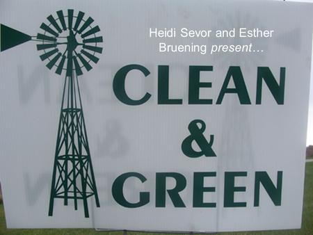 Heidi Sevor and Esther Bruening present…. Wind Energy!  Green Power  Renewable  Sustainable  Affordable.