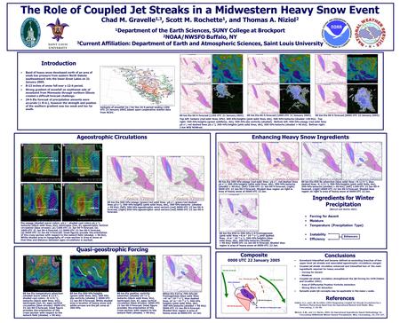 The Role of Coupled Jet Streaks in a Midwestern Heavy Snow Event Chad M. Gravelle 1,3, Scott M. Rochette 1, and Thomas A. Niziol 2 1 Department of the.