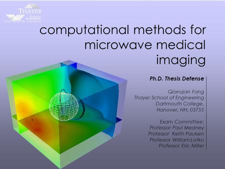 computational methods for microwave medical imaging