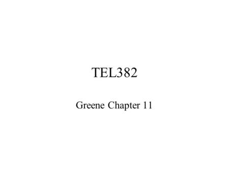 TEL382 Greene Chapter 11. 10/27/09 2 Outline What is a Disaster? Disaster Strikes Without Warning Understanding Roles and Responsibilities Preparing For.