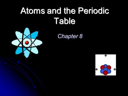 Atoms and the Periodic Table Chapter 8. Visible light consists of electromagnetic waves Electromagnetic radiation: emission and transmission of energy.