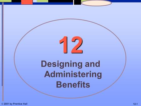© 2001 by Prentice Hall 12-1 12 Designing and Administering Benefits.
