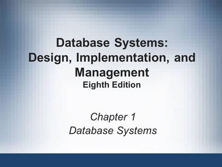 Chapter 1 Database Systems