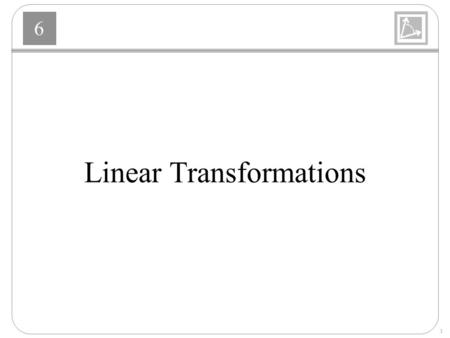 6 1 Linear Transformations. 6 2 Hopfield Network Questions.