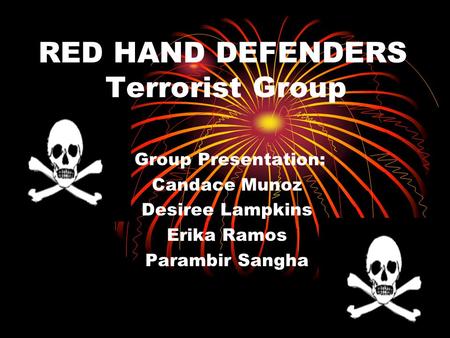 RED HAND DEFENDERS Terrorist Group