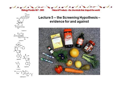 Lecture 5 – the Screening Hypothesis – evidence for and against.