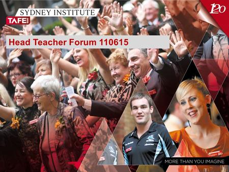 Head Teacher Forum 110615. MORE THAN YOU IMAGINE www.sit.nsw.edu.au Data /What /Why /Where /How.