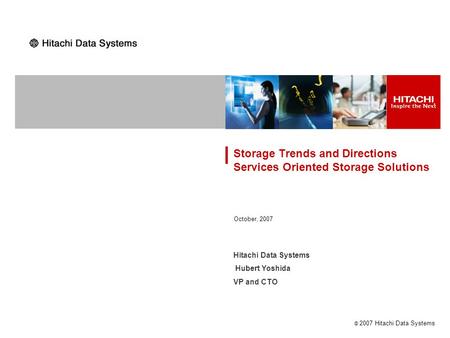 Storage Trends and Directions Services Oriented Storage Solutions