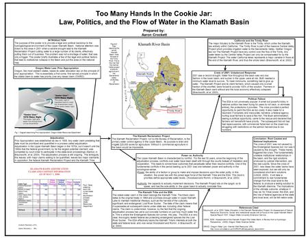 INTRODUCTION The purpose of this poster is to provide a legal and political backdrop to the hydrogeological environment of the Upper Klamath Basin. National.