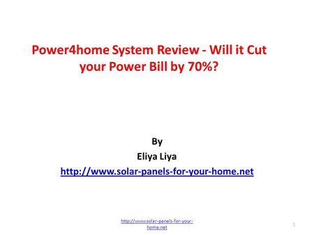 Power4home System Review - Will it Cut your Power Bill by 70%? By Eliya Liya  1