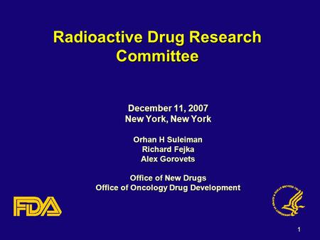 Radioactive Drug Research Committee