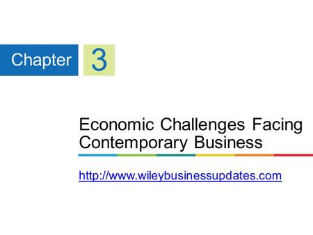 Economic Challenges Facing Contemporary Business   Chapter 3.