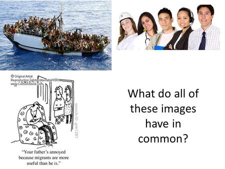 What do all of these images have in common?. MIGRATION.