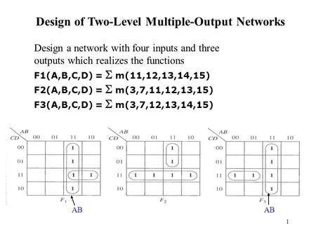 Design of Two-Level Multiple-Output Networks