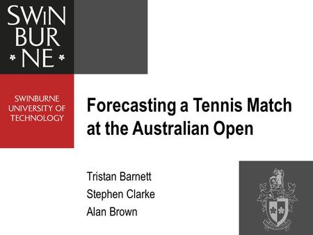 Forecasting a Tennis Match at the Australian Open